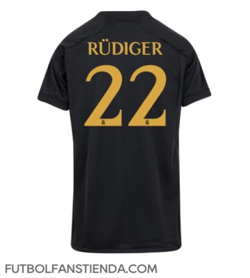 Real Madrid Antonio Rudiger #22 Tercera Equipación Mujer 2023-24 Manga Corta